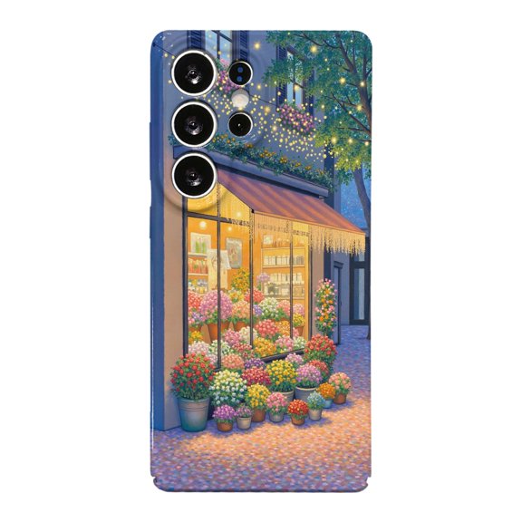 SKLYDDI Multicolor Charming Florist Scene for Galaxy S25 Ultra Case - Pastel Painting Style, TPU, Flexible, Cute Aesthetic