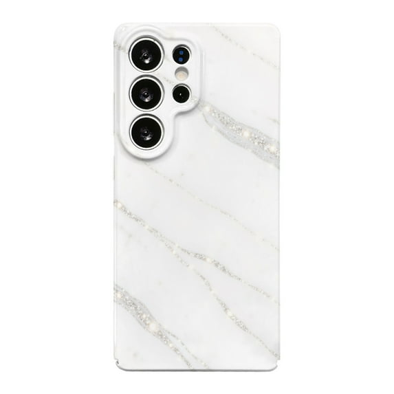 SKLYDDI Multicolor Marble for Samsung Galaxy S23 Ultra Case - Glitter Lines, TPU, Comfortable Grip, Aesthetic Cute