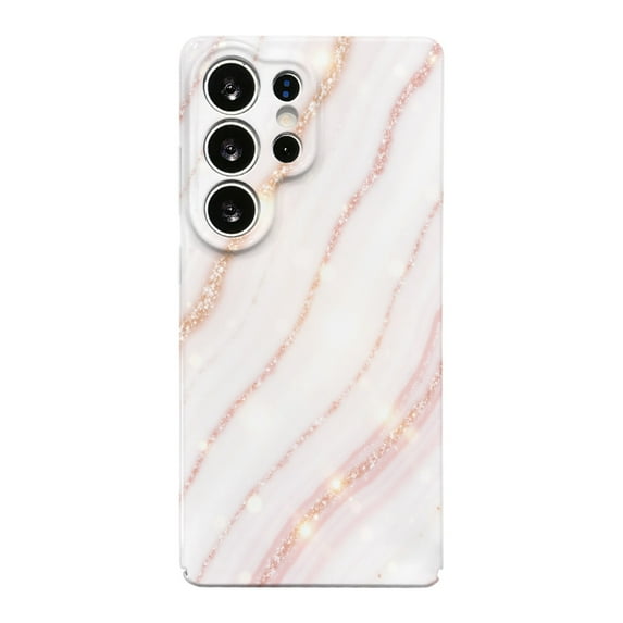 SKLYDDI Multicolor Marbled for Galaxy S21+ 5G Case - Rose Gold Glitter Accents, TPU Flexible, Aesthetic Cute