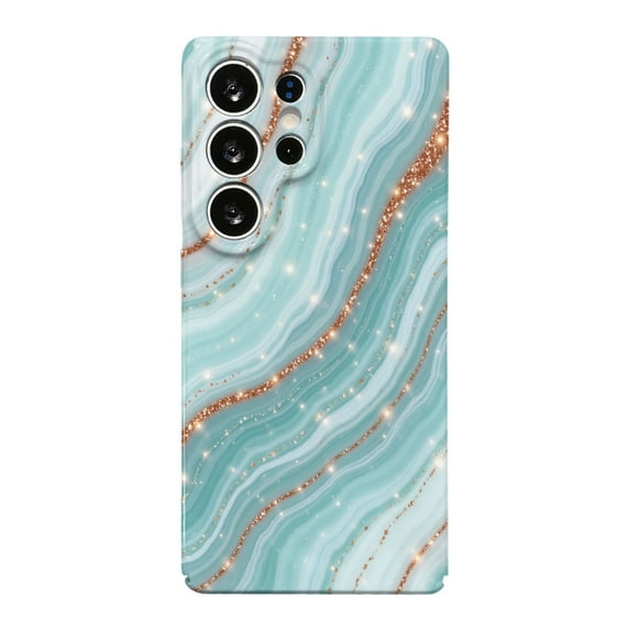 SKLYDDI Multicolor Minimalist Marble for Galaxy A35 5G Case - Flowing Design with Glitter Sparkle Elements, TPU, Flexible, Aesthetic Cute