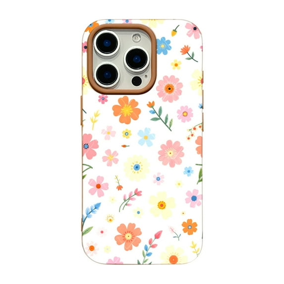 SKLYDDI Multicolor Vibrant Floral for iPhone 14 Plus Case - Naive Style Floral Design, TPU, Flexible Cover, Aesthetic Cute
