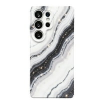 SKLYDDI Multicolor Wavy Marble for Galaxy S25 Ultra Case - Glitter Sparkle, TPU, Aesthetic, Cute