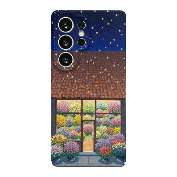 SKLYDDI Multicolor Whimsical Floral for Galaxy S22 Ultra 5G Case - Folk Art Design, TPU Protective Cover, Aesthetic Cute