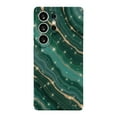 thumbnail image 1 of SKLYDDI Teal Agate-Inspired for Galaxy A52 Case - Teal Waves Gold Glitter, TPU Flexible Cover, Aesthetic Cute, 1 of 7
