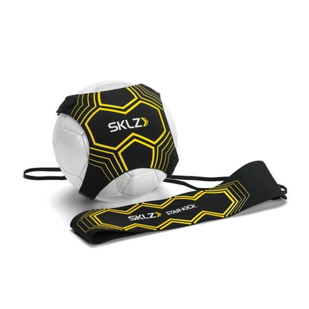 SKLZ Star-Kick Hands Free Adjustable Solo Soccer Practice Trainer, Black&Yellow