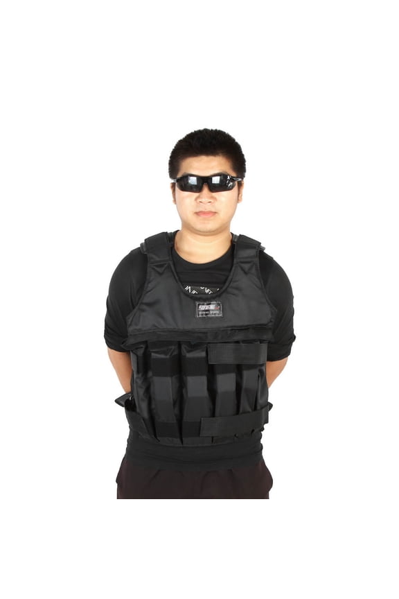 Max Loading 50kg Adjustable Weighted Vest Weight Jacket Exercise Boxing Training Waistcoat Invisible Weightloading Sand Clothing (Empty)