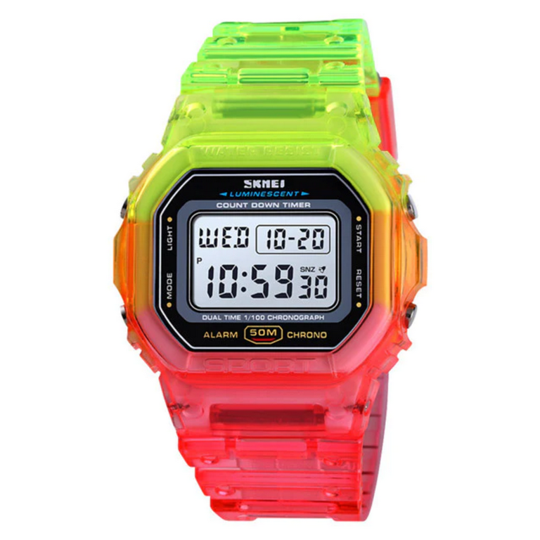 SKMEI Digital Sports Watch for Men Women, Gradient Color Silicone