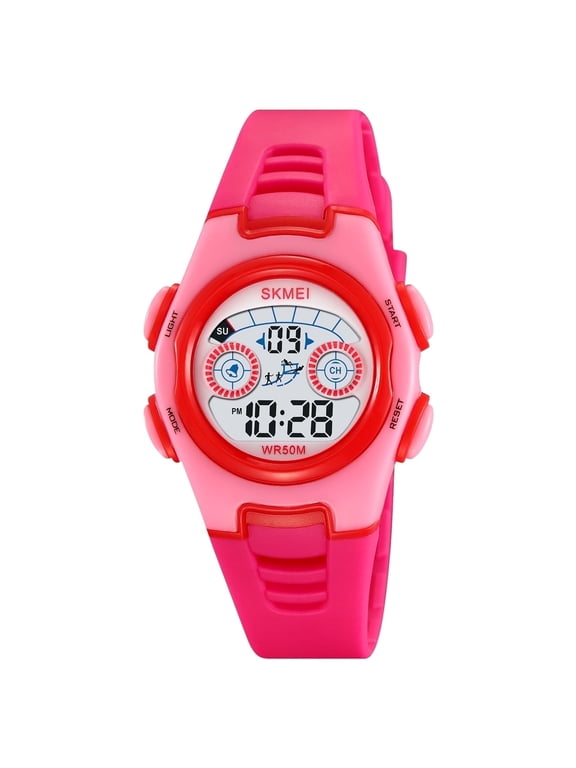 Digital Sports Watch – Waterproof Outdoor Wristwatch with LED, Stopwatch & Alarm (Black)