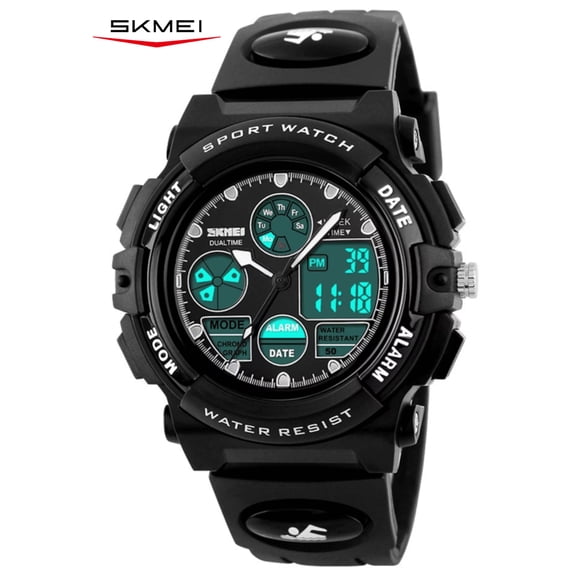 SKMEI Digital Sports Watch, Waterproof Sports Outdoor Watch with Alarm Clock Stopwatch LED Watch Gift for 5-12 Years Old
