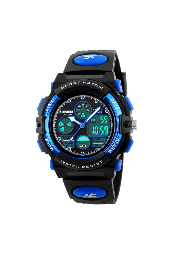 Digital Sports Watch, Waterproof Sports Outdoor Watch with Alarm Clock Stopwatch LED Watch Gift for 5-12 Years Old