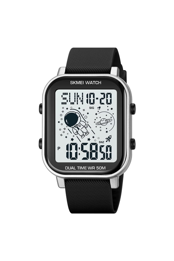 SKMEI Digital Watch Men, Mens Ultra-Thin Digital Sports Watch LED Screen Military Waterproof Wrist Watches for Men Casual Stopwatch Alarm Countdown Army Watch