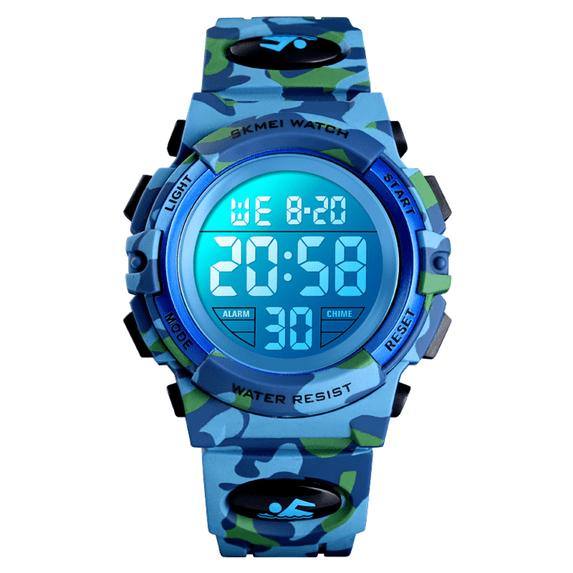SKMEI Digital Watch, Outdoor Sports Watch with Alarm Clock Stopwatch 7 Color 50M Waterproof Watch