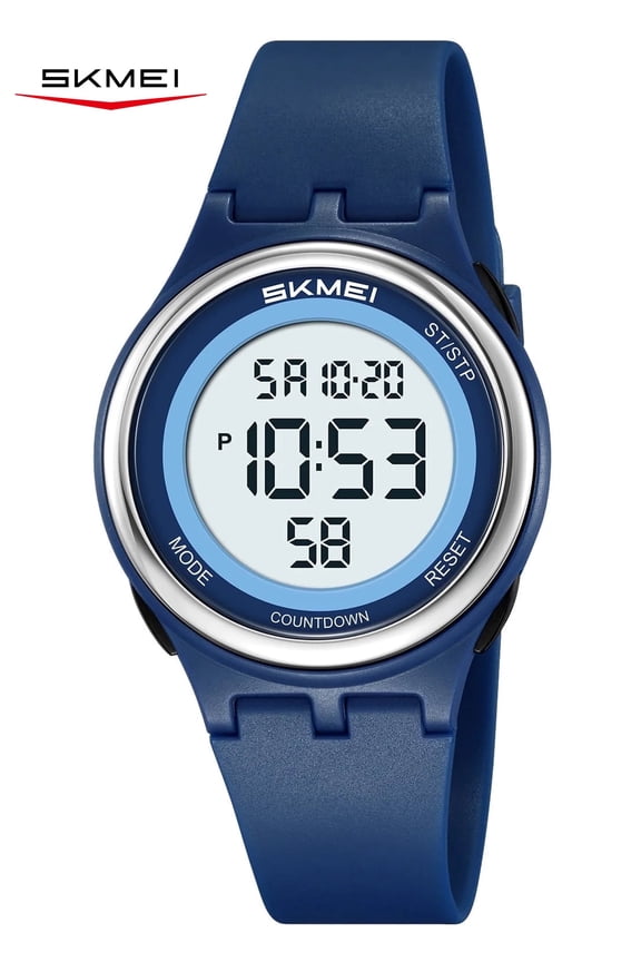 Digital Watch Sport Outdoor Multifunctional Chronograph Easy to Read Learning Time Watch for 6-12 Year Wristwatch