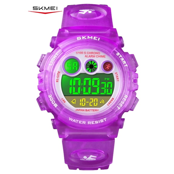 SKMEI Digital Watch,Sports Digital Waterproof Led Watches with Alarm Wrist Watches for ,PU strap