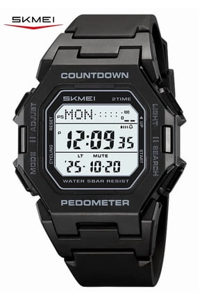 Digital Watch for Men and Women Big Screen Sport Wristwatch with Pedometer, Stopwatch, Alarm, Countdown Timer and LED Backlight