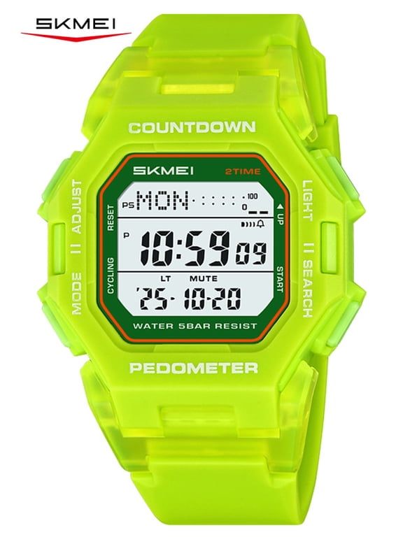 Digital Watch for Men and Women Big Screen Sport Wristwatch with Pedometer, Stopwatch, Alarm, Countdown Timer and LED Backlight