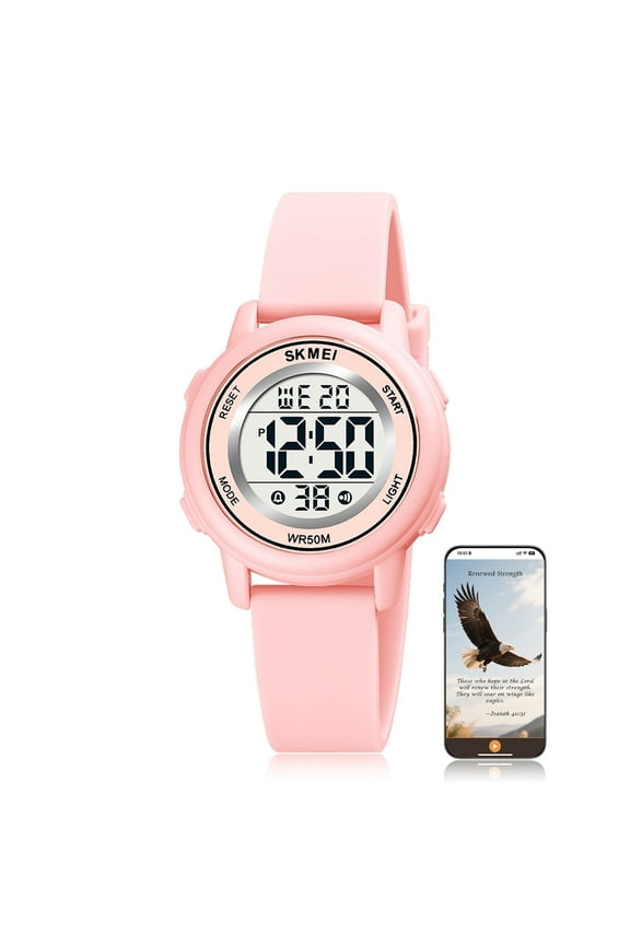 Digital Watches Multifunction Waterproof Watch Alarm Luminous,Sports Wristwatch with Bible Verse