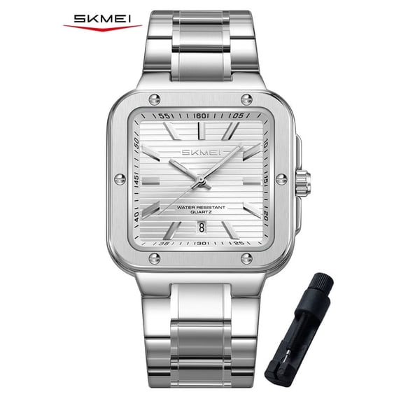 SKMEI Men Watches Analog Quartz Stainless Steel Watches for Men Waterproof Luminous Date Classic Men Wrist Watch