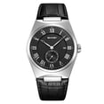 thumbnail image 1 of SKMEI Men's Casual Leather Watch Big Face Watch for Men，Fashion Business Dress Analog Quartz Waterproof Wrist Watch, 1 of 7
