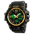 thumbnail image 1 of SKMEI Men's Digital Sports Watch, Large Face Military Waterproof Watches for Men with Stopwatch Alarm LED Back Light Sports Watch,Gold, 1 of 9