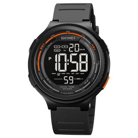 Men's Digital Sports Watch Large Face Waterproof Wrist Watches for Men with Stopwatch Alarm El Noctilucent