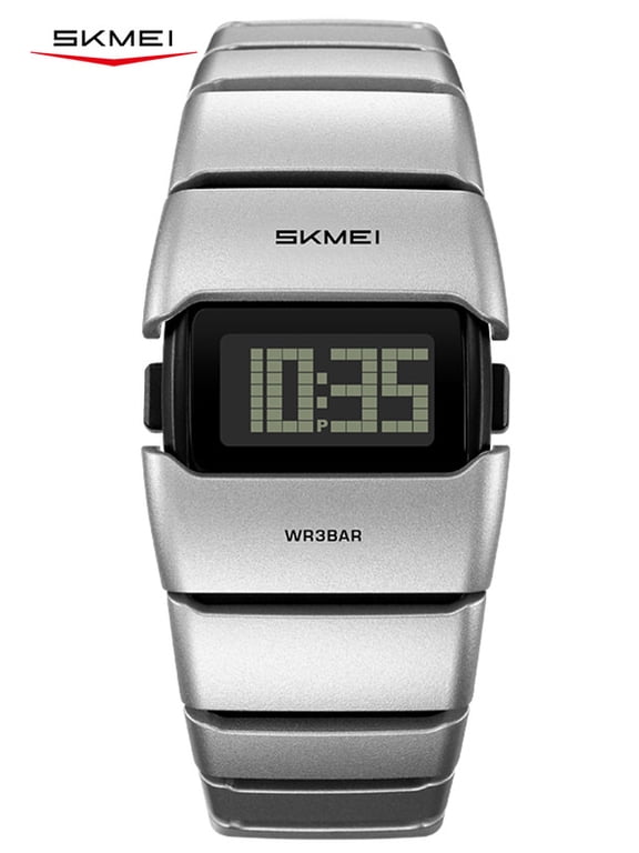 Men's Digital Watch, Polygonal Sport Watch with Stopwatch Date Alarm and EL Backlight