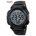 thumbnail image 1 of SKMEI Men's Digital Watch, Round Sport Watch with Stopwatch Alarm Date and EL Backlight, PU band, 5ATM Water Resistant, 1 of 5