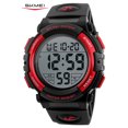 thumbnail image 1 of SKMEI Men's Digital Watch, Round Sport Watch with Stopwatch Alarm Date and EL Backlight, PU band, 5ATM Water Resistant, 1 of 4