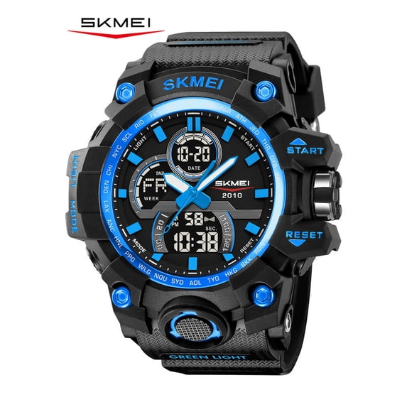 SKMEI Men's Digital Watches Sports Outdoor 50M Waterproof Military Wrist Watch Multi Function LED Alarm Stopwatch