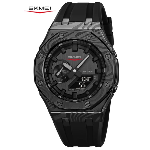 SKMEI Men's Military Digital Watches Outdoor Waterproof Sport Multifunctional Wristwatch with 5 Alarms/Countdown/Stopwatch