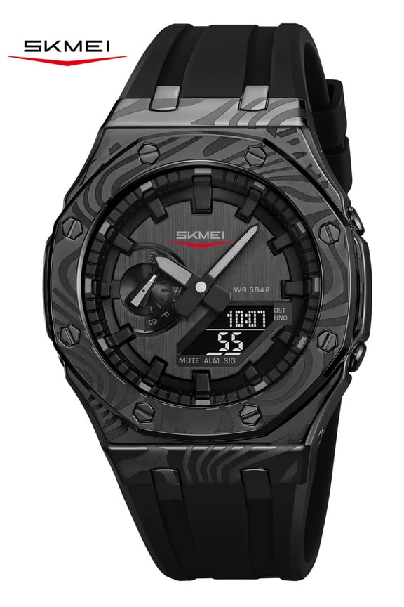 Men's Military Digital Watches Outdoor Waterproof Sport Multifunctional Wristwatch with 5 Alarms/Countdown/Stopwatch