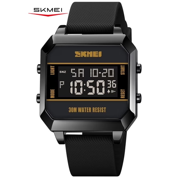 SKMEI Men's Watch, Big Face Fashion Outdoor Sports Watch, Black
