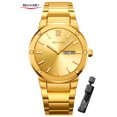 thumbnail image 1 of SKMEI Men's Watch, Round Quartz Analog Business Watch Stainless Steel Chain Bracelet, 3ATM Water Resistant Classic Wristwatch for Men Business and Daily Wear, 1 of 5