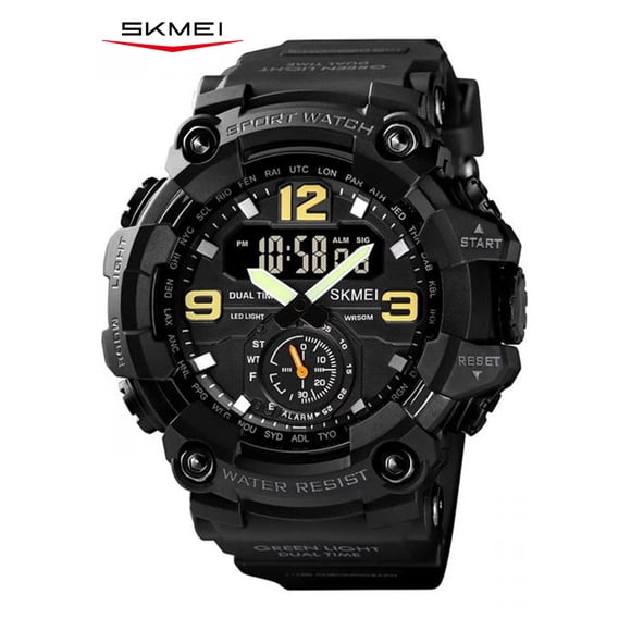 Men's Watches Multi Function Sports Outdoor Waterproof Military Watch Shockproof LED Alarm Clock Stopwatch