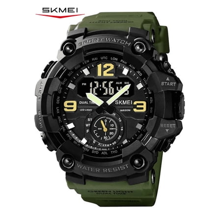 SKMEI Men's Watches Multi Function Sports Outdoor Waterproof Military Watch Shockproof LED Alarm Clock Stopwatch
