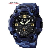 SKMEI Mens Watches Multi Function Sports Outdoor Waterproof Military Watch Shockproof LED Alarm Clock Stopwatch