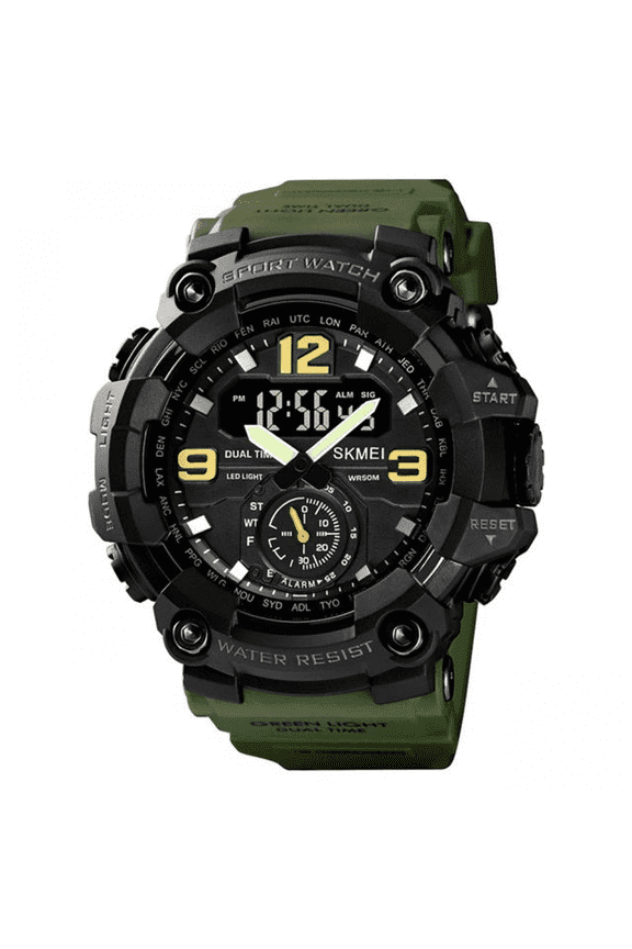 Men's Watches Multi Function Sports Outdoor Waterproof Military Watch Shockproof LED Alarm Clock Stopwatch