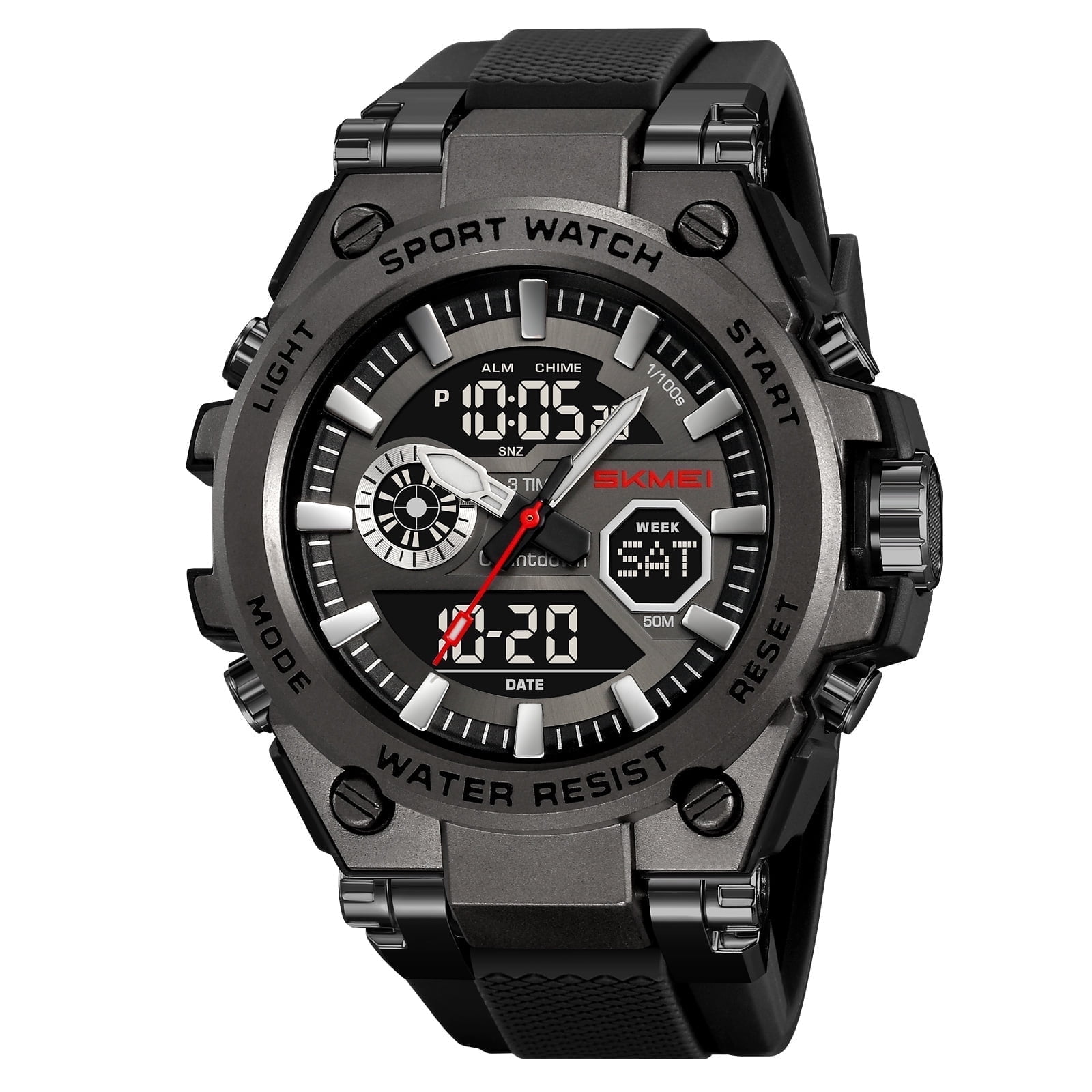 SKMEI Men's Watch Multifunctional Military Sports Watch Led