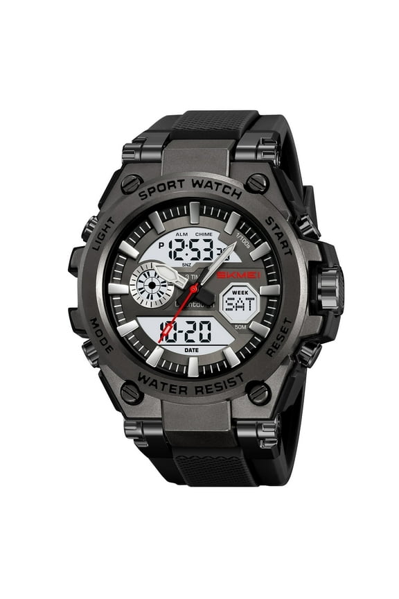 Men's Watches Outdoor Sports Waterproof Military Watch Tactical Digital Analog Wrist Watch Date Multi Function Led Large Face Alarm Stopwatch for Man