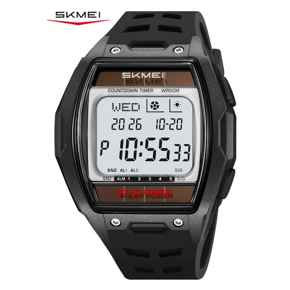 SKMEI Men's Watches Sports Outdoor Digital Watch Waterproof Military Watch for Men with Alarm/Backlight/Solar Energy