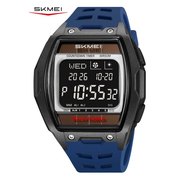 SKMEI Men's Watches Sports Outdoor Digital Watch Waterproof Military Watch for Men with Alarm/Backlight/Solar Energy