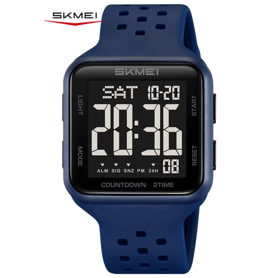 SKMEI Mens Digital Watch Outdoor Sports Waterproof Large Face Wrist Watches with LED Back Ligh/Alarm/Stopwatch