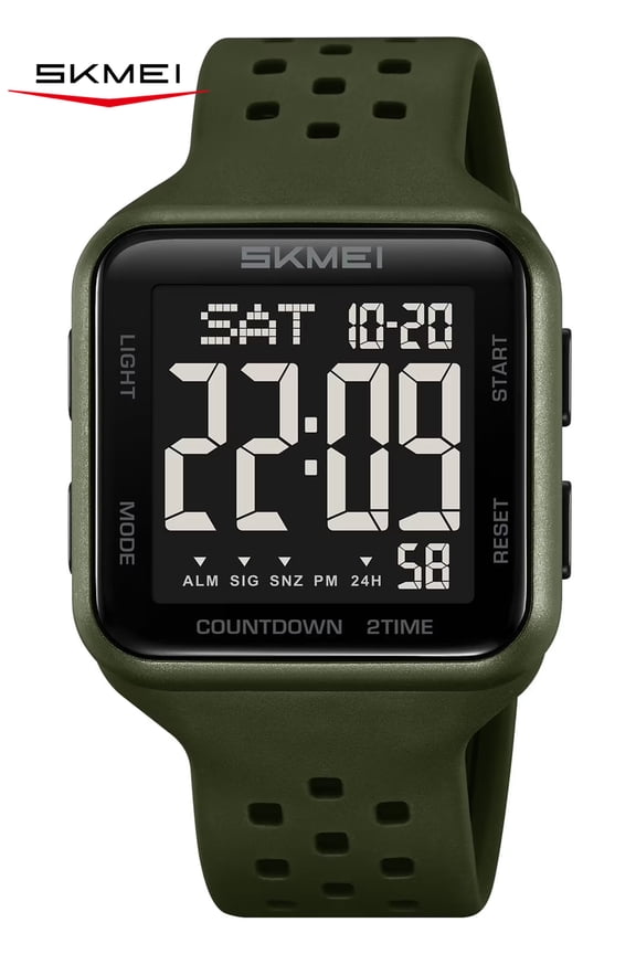 Mens Digital Watch Outdoor Sports Waterproof Large Face Wrist Watches with LED Back Ligh/Alarm/Stopwatch
