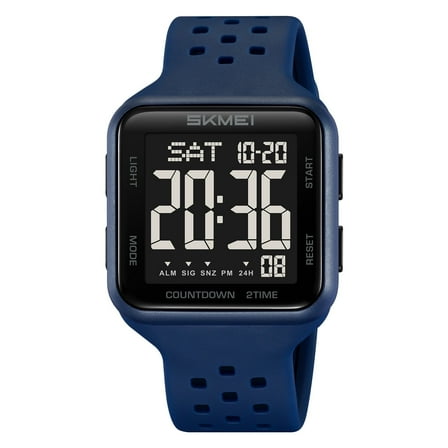 SKMEI Mens Digital Watch Outdoor Sports Waterproof Large Face Wrist Watches with LED Back Ligh/Alarm/Stopwatch