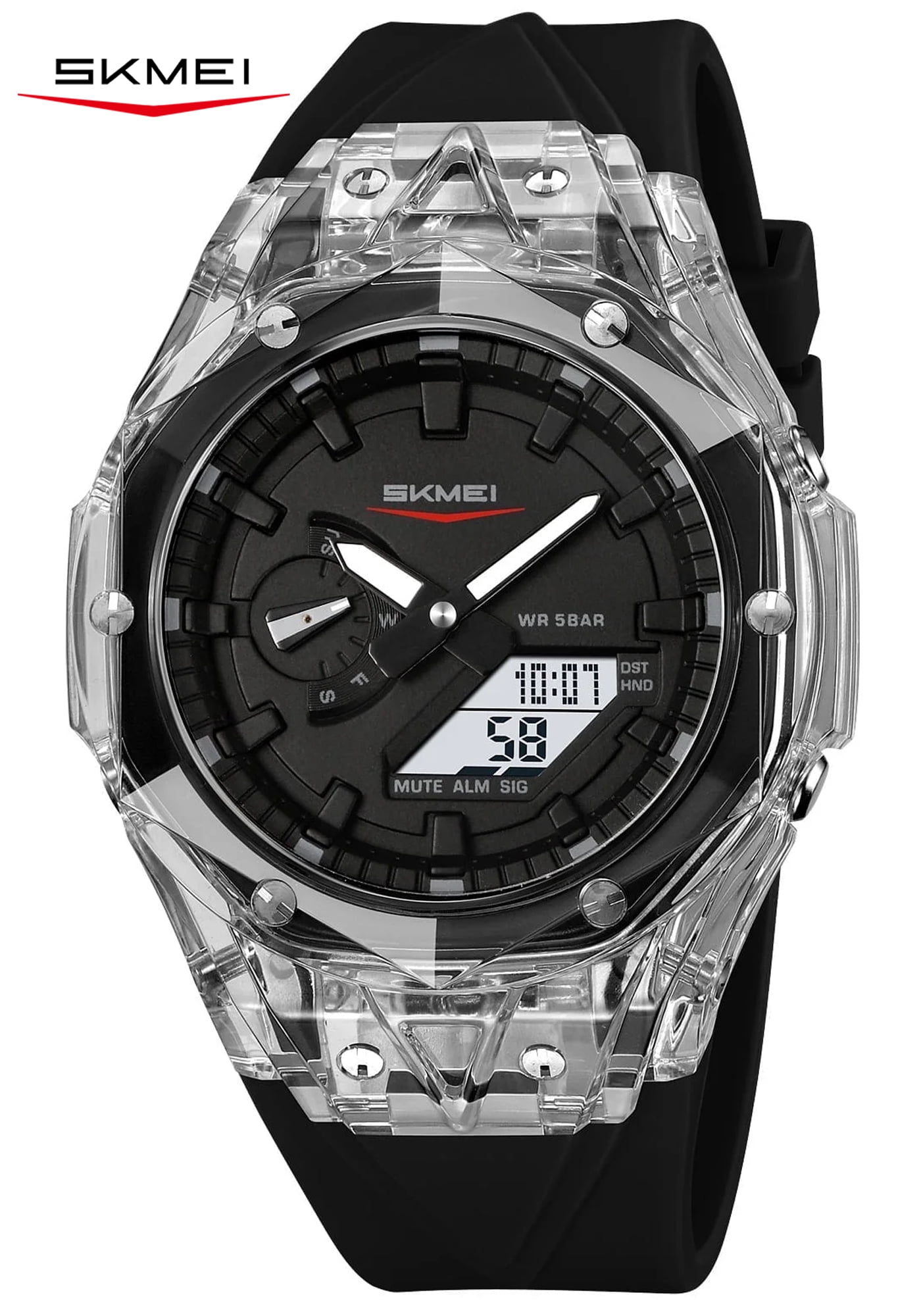 SKMEI Mens Digital Watch Sports Military Multifunctional Watches Waterproof Outdoor Chronograph Wrist Watches for Men with LED Back Ligh/Alarm/Date