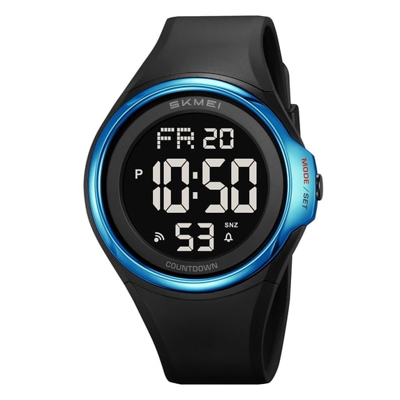 SKMEI Mens Digital Watch Sports Waterproof Outdoor Chronograph Large Face Wrist Watches for Men with Back Ligh/Alarm