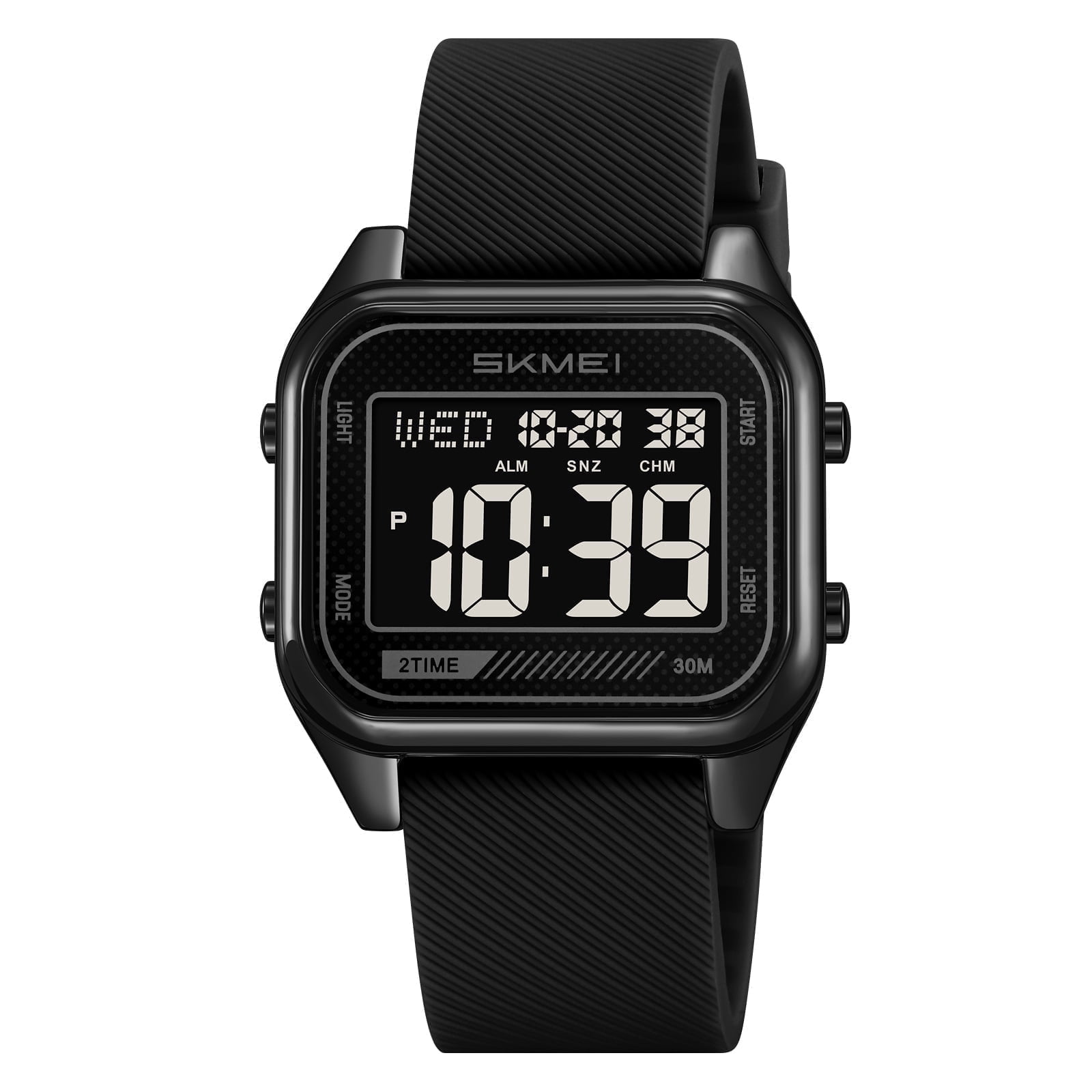 SKMEI Mens Digital Watch Sports Waterproof Outdoor LED Screen Large Face Wrist Watches for Men with Back Light Alarm Date Stopwatch
