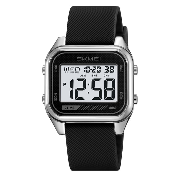 SKMEI Mens Digital Watch Sports Waterproof Outdoor LED Screen Large Face Wrist Watches for Men with Back Light Alarm Date Stopwatch
