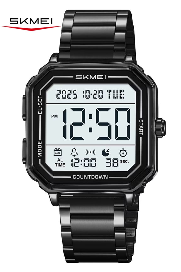 Mens Digital Watch Sports Waterproof Outdoor Large Face Military Watches for Men with Stopwatch LED Back Ligh Alarm
