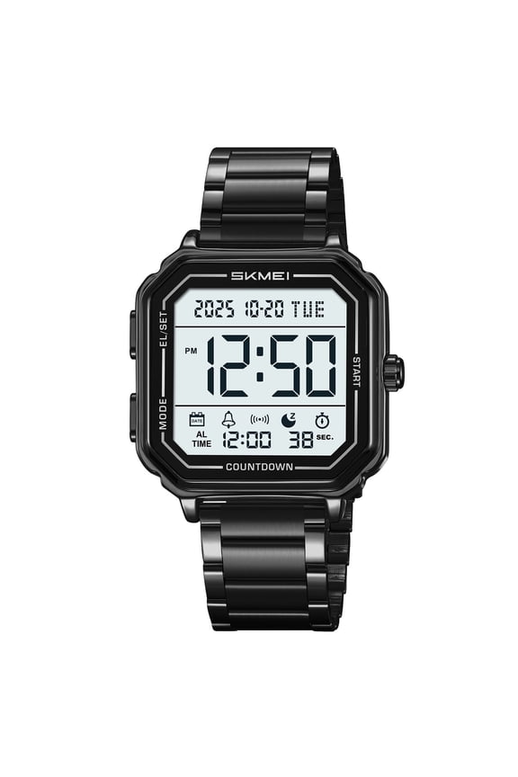 Mens Digital Watch Sports Waterproof Outdoor Large Face Military Watches for Men with Stopwatch LED Back Ligh Alarm